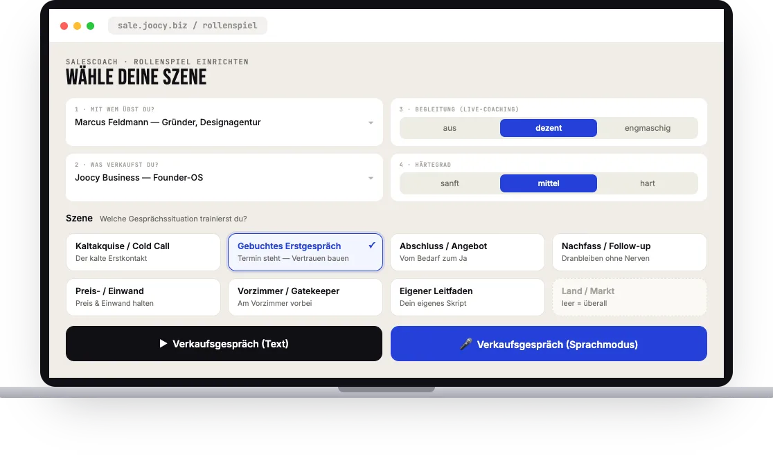 Joocy SalesCoach Vorschau